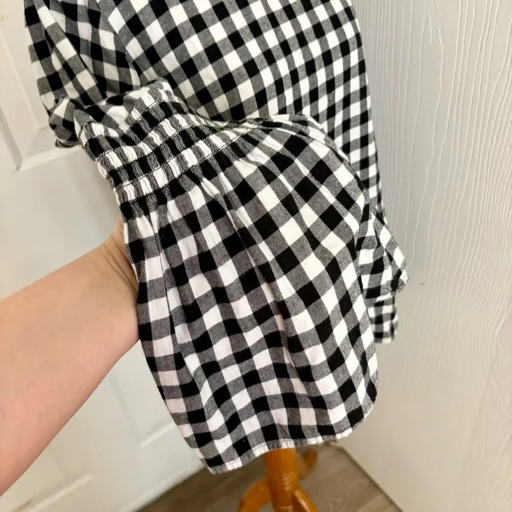 Beach Lunch Lounge Buffalo Plaid Blouse C2